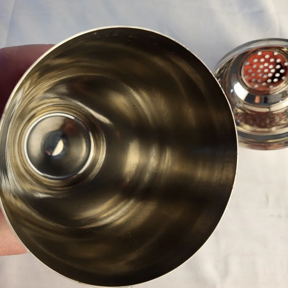 Vintage Stainless Cocktail Shaker Drink Mixer Recipes On Side